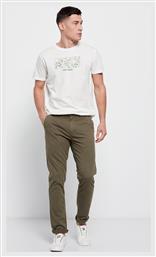 Ανδρικό Παντελόνι Chino σε Ίσια Γραμμή Χακί Funky Buddha