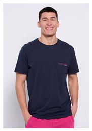 Ανδρικό T-shirt Navy Μπλε Μονόχρωμο Funky Buddha