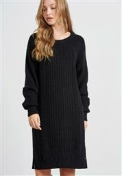 Funky Buddha FBL002-10413 Mini All Day Φόρεμα Πλεκτό Μαύρο από το Koolfly