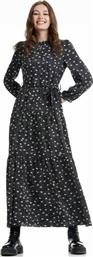 Funky Buddha FBL002-13813 Maxi All Day Φόρεμα Μακρυμάνικο Μαύρο από το Koolfly
