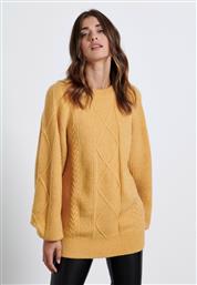 Funky Buddha Μακρυμάνικο Γυναικείο Πουλόβερ Honey Yellow από το Notos
