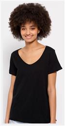 FBL007-10404 Γυναικείο T-shirt με V Λαιμόκοψη Μαύρο Funky Buddha