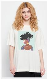 FBL007-13004 Γυναικείο Αθλητικό T-shirt Λευκό Funky Buddha