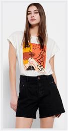 FBL007-40903 Γυναικείο Τζιν Ψηλόμεσο Σορτς Μαύρο Funky Buddha
