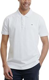 Funky Buddha Ανδρική Μπλούζα Polo Κοντομάνικη Λευκή από το Plus4u