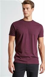Funky Buddha Ανδρικό T-shirt Burgundy Μονόχρωμο από το Koolfly