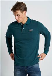 Funky Buddha FBM002-00211 Ανδρική Μπλούζα Polo Μακρυμάνικη Antique Green από το HallofBrands
