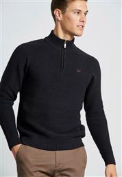 Funky Buddha FBM002-01309 Ανδρικό Πουλόβερ Μακρυμάνικο με Φερμουάρ Μαύρο από το HallofBrands