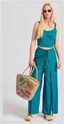 Γυναικεία Λινή Παντελόνα με Λάστιχο Regular Fit Funky Buddha