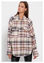Γυναικείο Καρό Μπεζ Overshirt Funky Buddha