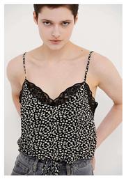 Γυναικείο Lingerie Top Animal Print με Δαντέλα Μαύρο Funky Buddha