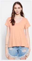 Γυναικείο T-shirt με V Λαιμόκοψη Apricot Funky Buddha