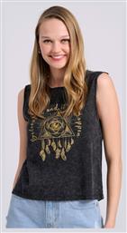 Γυναικείο T-shirt Ριγέ Μαύρο Funky Buddha