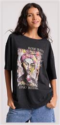 Γυναικείο T-shirt Ριγέ Μαύρο Funky Buddha