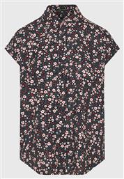 Κοντομάνικο Γυναικείο Πουκάμισο Μαύρο Floral Funky Buddha