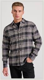 Overshirt Φανελένιο Πουκάμισο Anthracite Funky Buddha