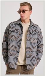 Overshirt Φανελένιο Πουκάμισο Γκρι Funky Buddha