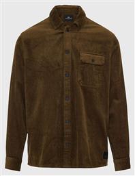 Overshirt Κοτλέ Πουκάμισο Χακί Funky Buddha