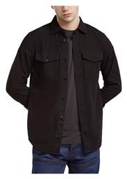 G-Star Raw Ανδρικό Πουκάμισο Μακρυμάνικo Βαμβακερό με Στενή Γραμμή Μαύρο - G Star Raw
