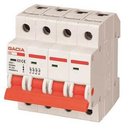 4Χ125A Διακόπτης Ράγας 400V 125A Gacia
