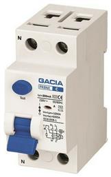 Ρελέ Ράγας Διαρροής 2x25A 6KA 300mA Type A 500-37520 Gacia