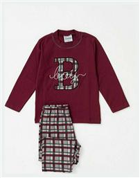 Παιδική Πιτζάμα Χειμωνιάτικη Μπορντό Galaxy