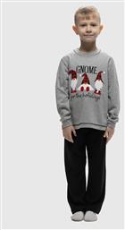 Παιδική Πιτζάμα Χειμωνιάτικη Βαμβακερή Γκρι μελανζέ Galaxy