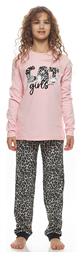Παιδική Πιτζάμα Χειμωνιάτικη Βαμβακερή Ροζ Galaxy