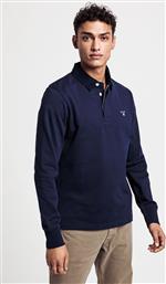 Gant Ανδρική Μπλούζα Μακρυμάνικη Polo Navy από το Clodist