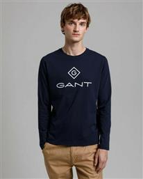 Gant Ανδρική Μπλούζα Μακρυμάνικη Navy Μπλε από το Z-mall