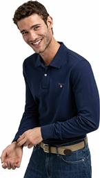 Gant Ανδρική Μπλούζα Μακρυμάνικη Polo Navy από το Maroudas