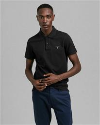 Gant Ανδρικό T-shirt Κοντομάνικο Polo Μαύρο από το Notos