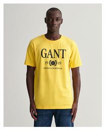 Ανδρικό T-shirt Eggshell με Λογότυπο Gant