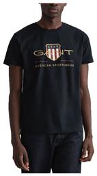 Archive Shield Ανδρικό T-shirt Κοντομάνικο Μαύρο Gant