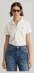 Gant Icon Γυναικεία Polo Μπλούζα Λευκή