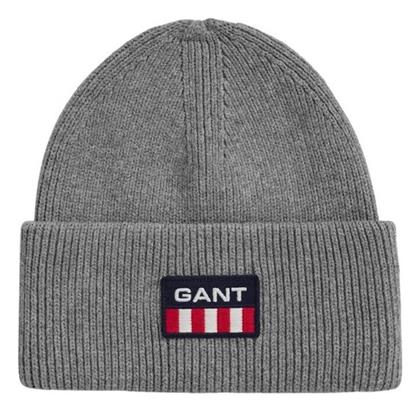 Retro Shield Beanie Ανδρικός Σκούφος Πλεκτός σε Γκρι χρώμα Gant