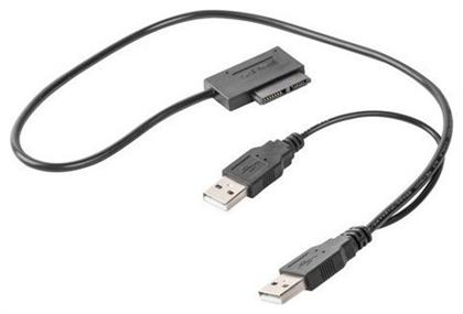 USB to SATA Αdapter for Slim SATA SSD, DVD Μαύρο (A-USATA-01) Gembird