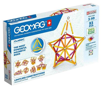 Geomag Μαγνητικό Παιχνίδι Κατασκευών Classic 93pcs για Παιδιά 3+ Ετών