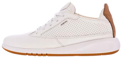 D Aerantis Δερμάτινα Ανατομικά Sneakers σε Λευκό Χρώμα Geox