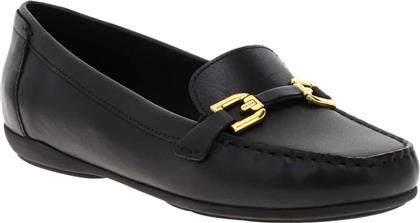 D Annytah Moc Δερμάτινα Γυναικεία Loafers σε Μαύρο Χρώμα Geox