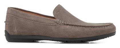Δερμάτινα Ανδρικά Loafers σε Γκρι Χρώμα Geox