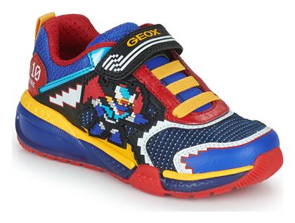 Παιδικά Sneakers Bayonyc Ανατομικά με Σκρατς για Αγόρι Μπλε Geox