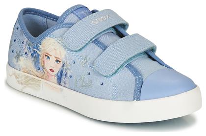 Παιδικά Sneakers Ciak Ανατομικά με Σκρατς για Κορίτσι Γαλάζια Geox
