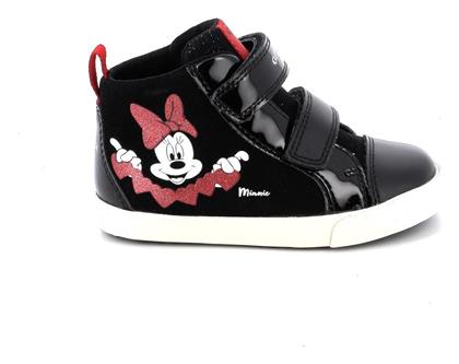 Παιδικά Sneakers High με Σκρατς Μαύρα Geox