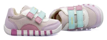 Παιδικά Sneakers Respira Ανατομικά με Σκρατς Ροζ Geox
