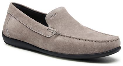 U Ascanio Δερμάτινα Ανδρικά Loafers σε Γκρι Χρώμα Geox