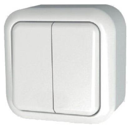 IP20 Εξωτερικός Διακόπτης Τοίχου Φωτισμού με Πλαίσιο Geyer