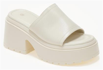 Γυναικεία Flatform Ψηλή Σόλα Τακούνι Μπεζ - Issue Fashion