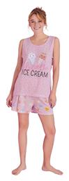 Γυναικεία Πιτζάμα Σορτσάκι Pijamood Ice Cream Βισκόζη Ρόζ - PijaMood