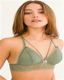 Γυναικείο δαντελένιο Bralette Cansoy CHRISTINA Χακί από το Suc